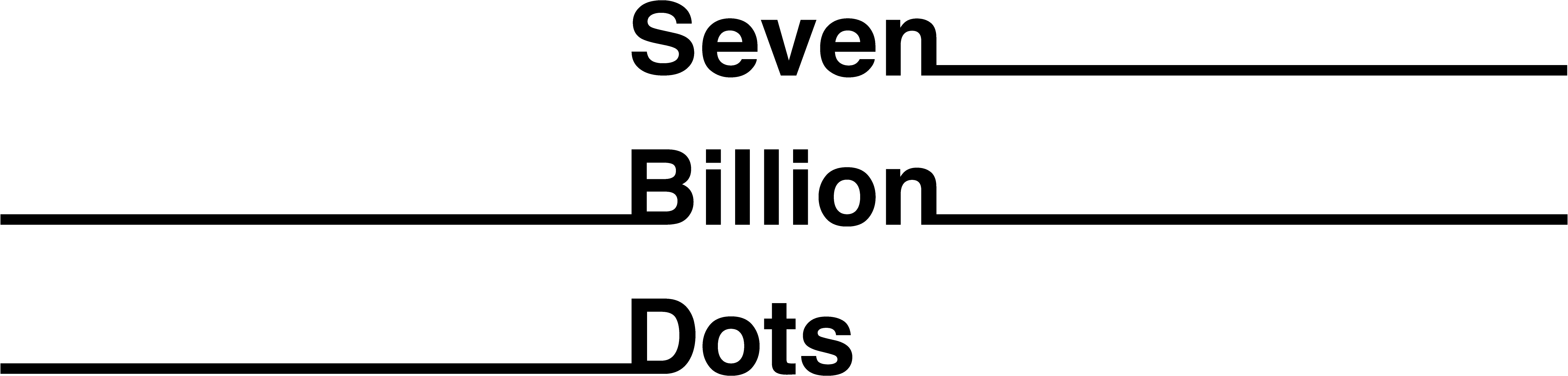Seven Billion Dots